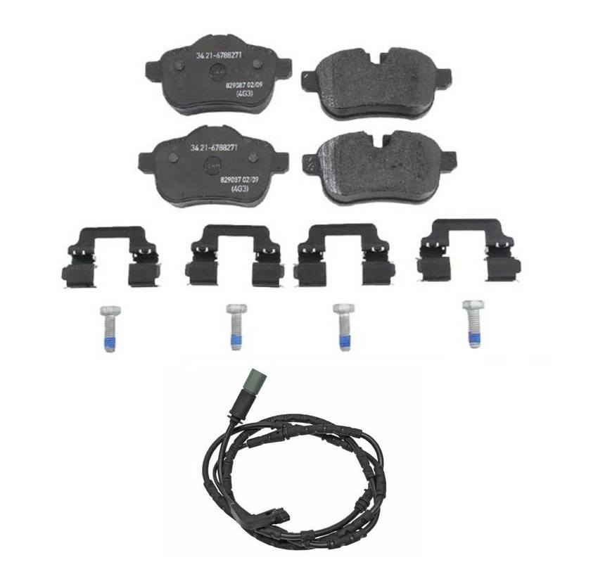 BMW Disc Brake Pad Set - Rear (w/ Sensor)